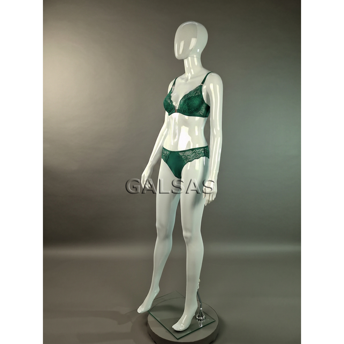 Female Full-Body Mannequin M1017D-B-BLIZG, Glossy White. Plastic. 3 Female Full-Body Mannequin M1017D-B-BLIZG, Glossy White. Plastic. 3