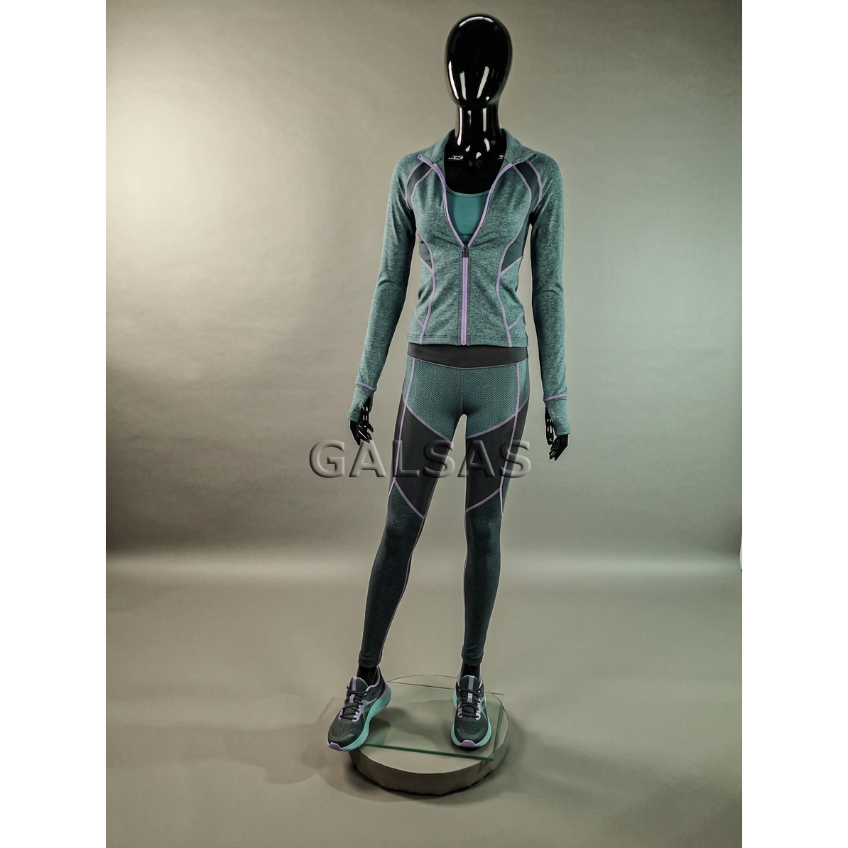 Female Full-Body Mannequin M1017D-J-BLIZG - full-body, glossy black. Plastic. 9