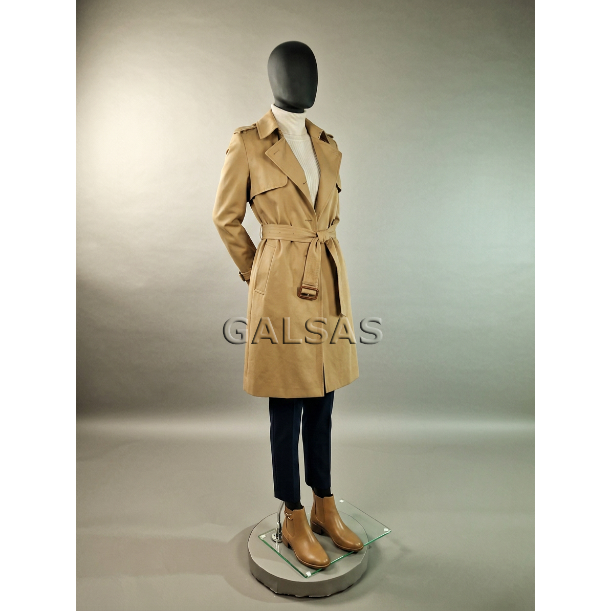 Female Full-Body Mannequin SF8-J-MAT - full-body, matte black. Plastic. 7