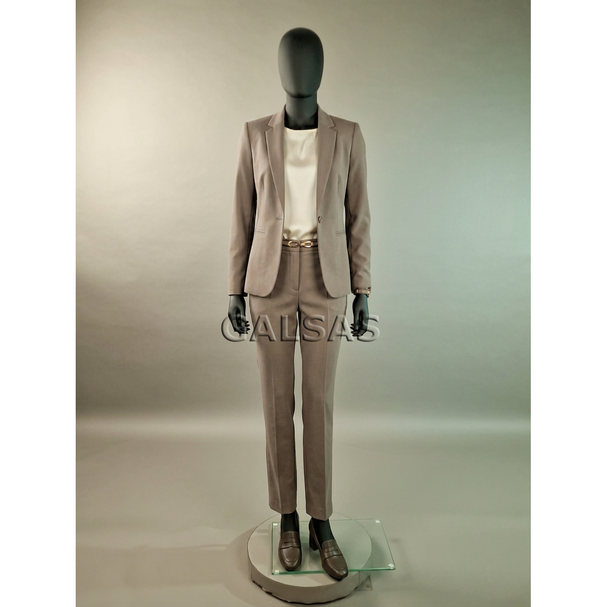 Female Full-Body Mannequin, Model BF6-J-MAT, Matte Black. Plastic. 1