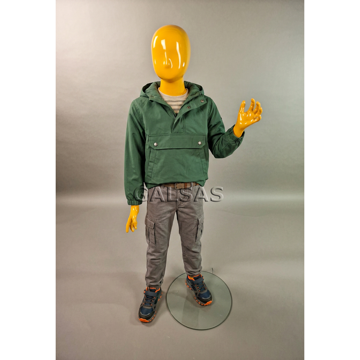 Child Full-Body Mannequin MAN-VAI-O, featureless, orange. 1 Child Full-Body Mannequin MAN-VAI-O, featureless, orange. 1