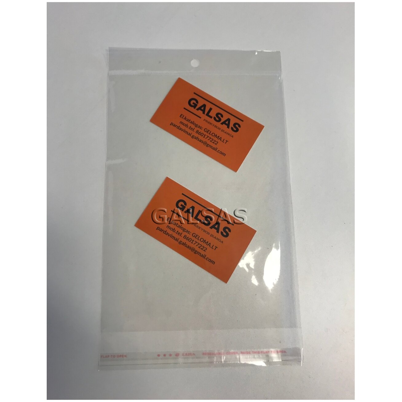 Transparent Self-Adhesive CPP Bags with Hanging Hole, 4.5 x 24 cm + 4 cm Flap, Pack of 100 2