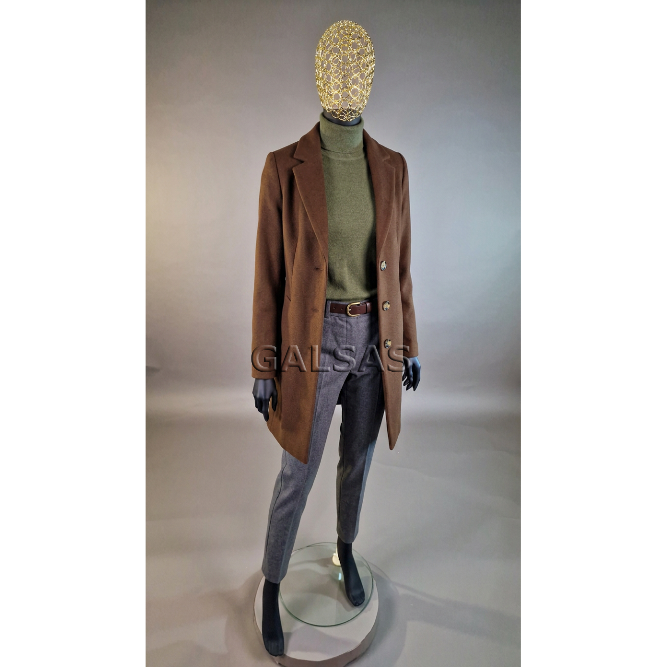Matte Black Female Full-Body Mannequin with Mesh Head, Model 1017D-TINKL-J-MAT. Plastic. 9