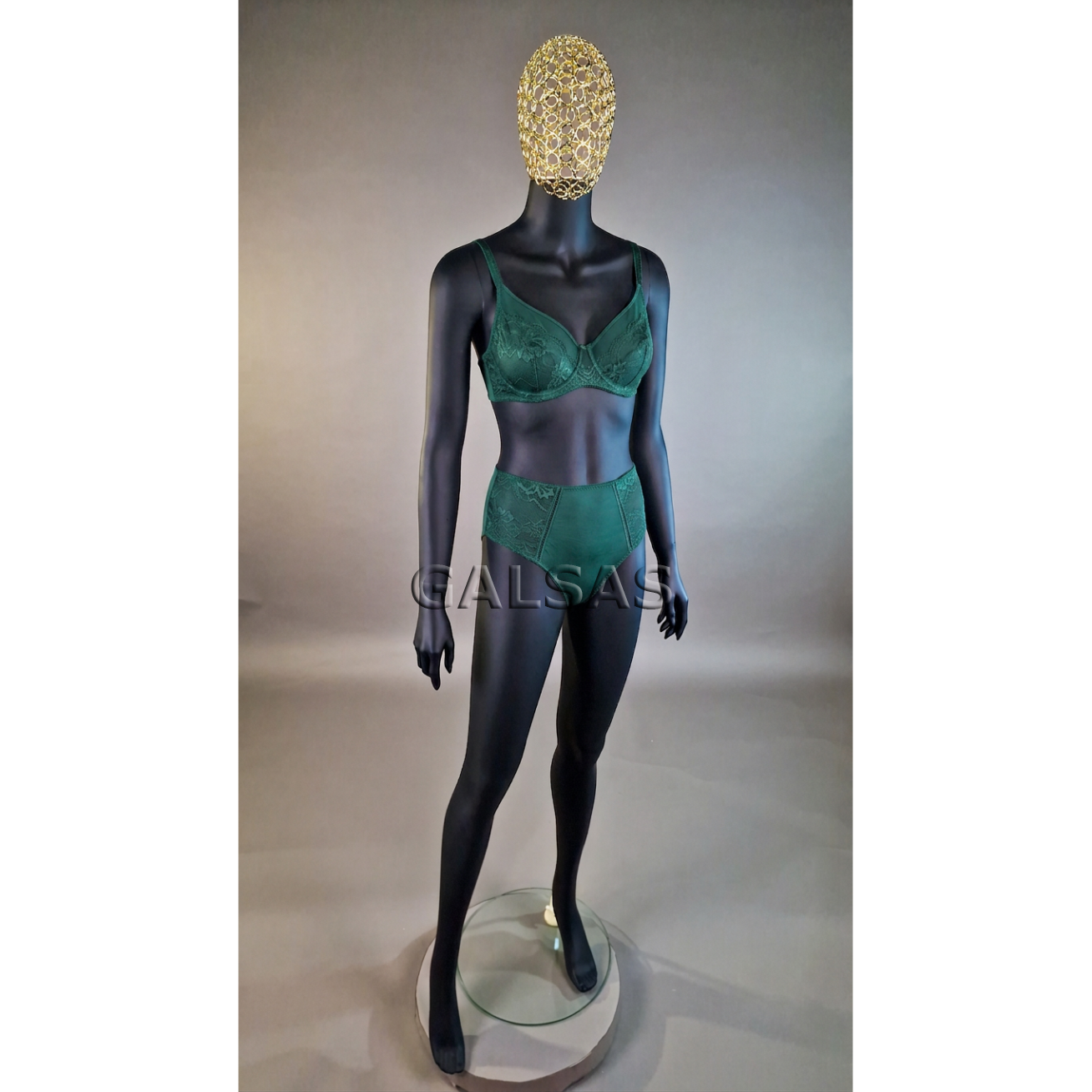 Matte Black Female Full-Body Mannequin with Mesh Head, Model 1017D-TINKL-J-MAT. Plastic. 6 Matte Black Female Full-Body Mannequin with Mesh Head, Model 1017D-TINKL-J-MAT. Plastic. 6