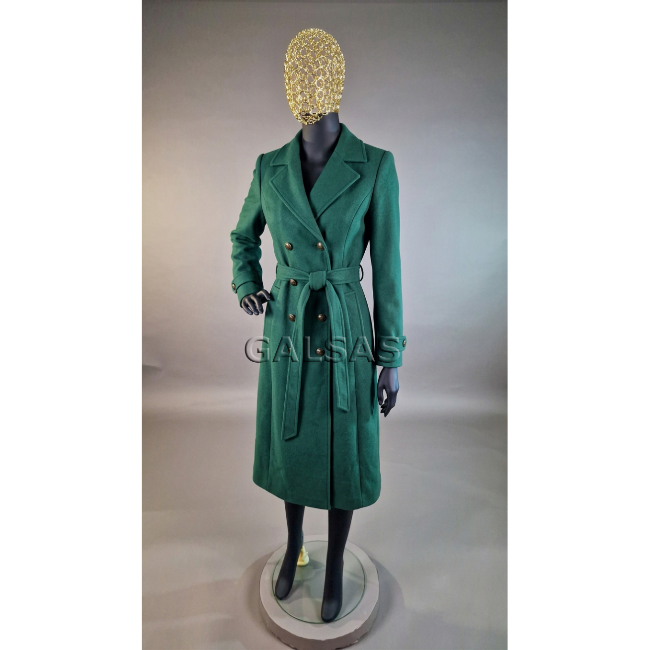 Female Full-Body Mannequin 6007-J-MAT-TINKL - matte black, with mesh head. Plastic. 1