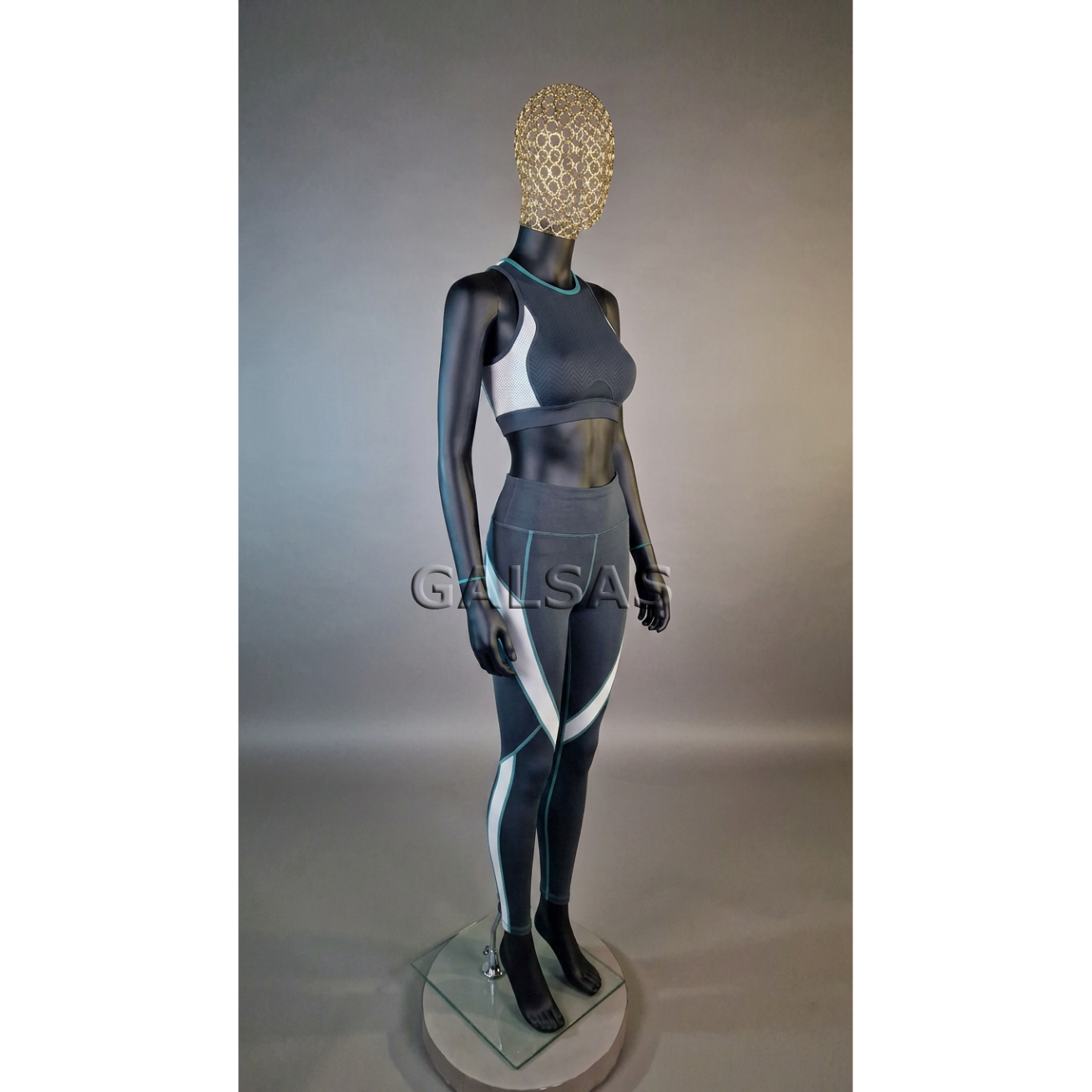 Female Full-Body Mannequin BF6-J-MAT-TINKL - Matte Black, with Mesh Head. Plastic. 7 Female Full-Body Mannequin BF6-J-MAT-TINKL - Matte Black, with Mesh Head. Plastic. 7