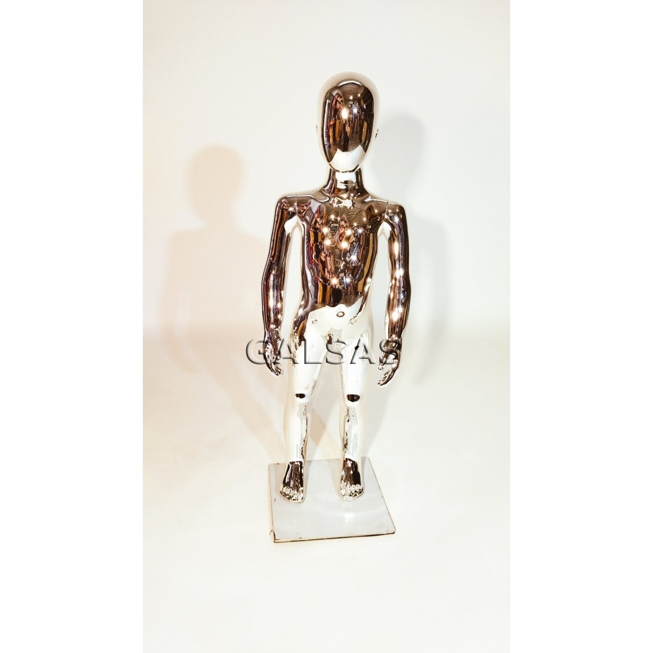 Child Mannequin VAI-SILVER-85 - full-body, silver color. Plastic Child Mannequin VAI-SILVER-85 - full-body, silver color. Plastic