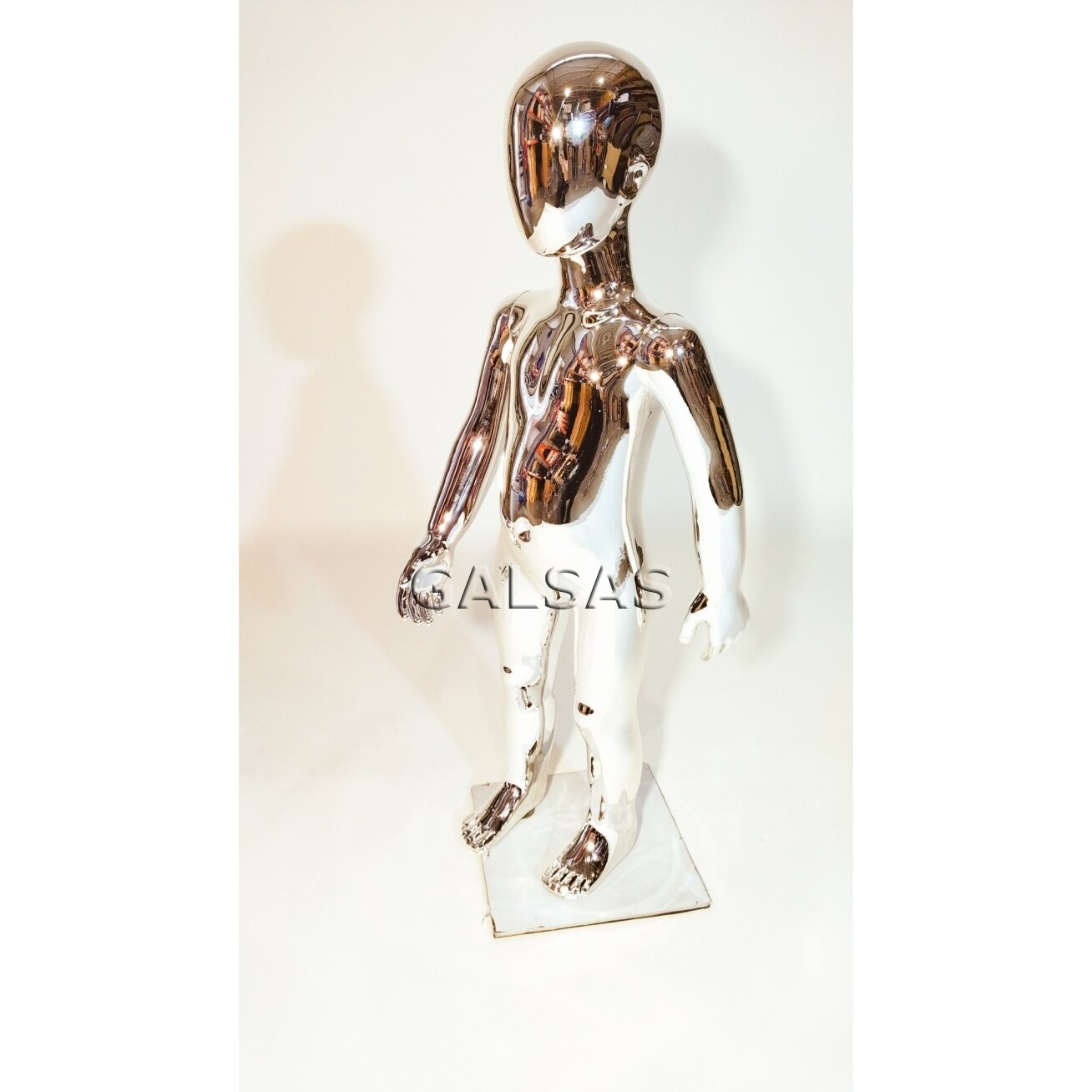 Child Mannequin VAI-SILVER-85 - full-body, silver color. Plastic 2 Child Mannequin VAI-SILVER-85 - full-body, silver color. Plastic 2