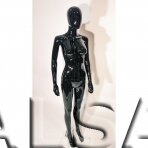 Manekenas moteris BF6-J-BLIZG - pilno ūgio, juoda blizgi spalva. Plastikas.