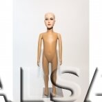 Manekenas vaikiškas - mergaitė, VAI-PLA-K-11-PLI-MER (plika),pilno ūgio, 110cm,su veidu,be plaukų,kūno spalva.Plastikas.