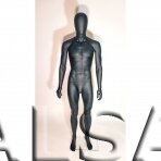 Vyriškas manekenas SM1-J-MAT - pilno ūgio, juoda matinė spalva. Plastikas.