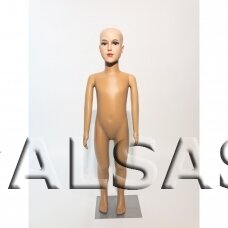 Manekenas vaikiškas - mergaitė, VAI-PLA-K-11-PLI-MER (plika),pilno ūgio, 110cm,su veidu,be plaukų,kūno spalva.Plastikas.
