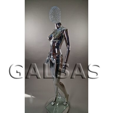 Mirror-Chrome Female Mannequin BF2-TINKL-SILVER Mirror-Chrome Female Mannequin BF2-TINKL-SILVER