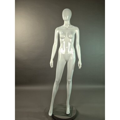 Female Full-Body Mannequin M1017D-B-BLIZG, Glossy White. Plastic. Female Full-Body Mannequin M1017D-B-BLIZG, Glossy White. Plastic.