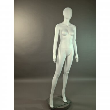 Female Full-Body Mannequin M1017D-B-MAT, Matte White. Plastic. Female Full-Body Mannequin M1017D-B-MAT, Matte White. Plastic.