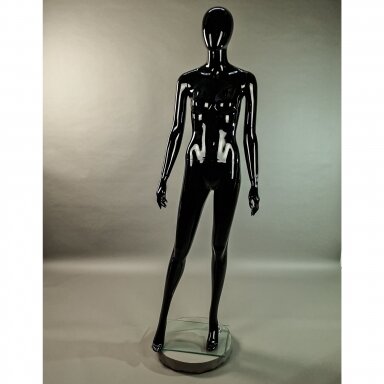 Female Full-Body Mannequin M1017D-J-BLIZG - full-body, glossy black. Plastic. Female Full-Body Mannequin M1017D-J-BLIZG - full-body, glossy black. Plastic.