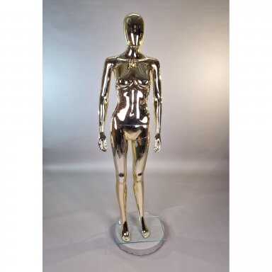 Female Full-Body Mannequin BF6-GOLD, Featureless Face, Gold. Material: plastic. Female Full-Body Mannequin BF6-GOLD, Featureless Face, Gold. Material: plastic.