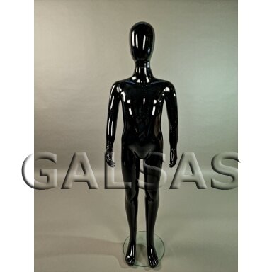 Child Full-Body Mannequin VAI-J-BLI-147 - featureless, glossy black. H-147 cm Child Full-Body Mannequin VAI-J-BLI-147 - featureless, glossy black. H-147 cm