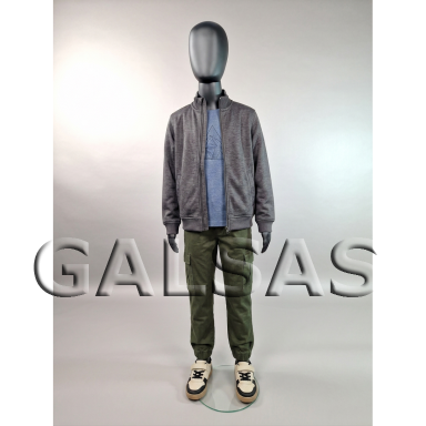 Child Full-Body Mannequin VAI-J-MAT, Featureless, Matte Black. H-147 cm Child Full-Body Mannequin VAI-J-MAT, Featureless, Matte Black. H-147 cm