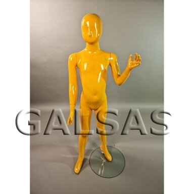 Child Full-Body Mannequin MAN-VAI-O, featureless, orange. Child Full-Body Mannequin MAN-VAI-O, featureless, orange.