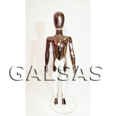 Child Full-Body Mannequin VAI-SILVER-130 - full-body, silver color. Plastic Child Full-Body Mannequin VAI-SILVER-130 - full-body, silver color. Plastic
