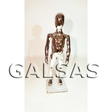 Child Mannequin VAI-SILVER-85 - full-body, silver color. Plastic Child Mannequin VAI-SILVER-85 - full-body, silver color. Plastic