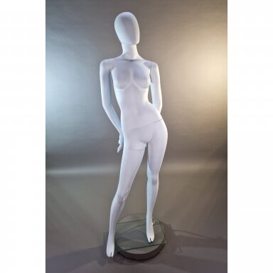 Matte White Female Full-Body Mannequin MAF13-B-MAT. Plastic. Matte White Female Full-Body Mannequin MAF13-B-MAT. Plastic.