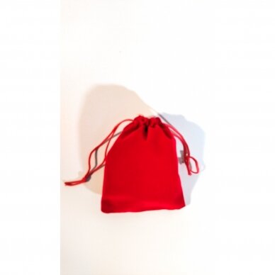Rotaslietu maisini - samts, 9x12 cm, sarkanā krāsā, komplektā 50 gab.
