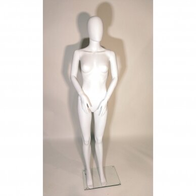 Manekenas moteris SF8-B-MAT - pilno ūgio, balta matinė spalva. Plastikas.