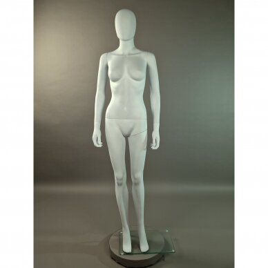 Sieviešu manekens BF6-B-MAT - pilnā augumā, baltā matētā krāsā. Plastmasa.