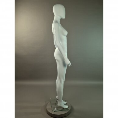 Manekenas moteris BF6-B-MAT - pilno ūgio, balta matinė spalva. Plastikas.