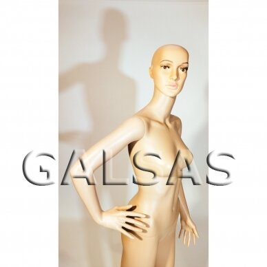 Manekenas moteriškas XMA-04 - pilno ūgio, su veidu, kūno spalva. Plastikas. 6
