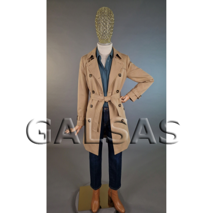 Linen Mannequin with Wooden Arms and a Gold Mesh Head - for Clothing, Exhibitions, and Stores 12