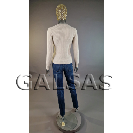 Matte White Female Full-Body Mannequin with Mesh Head 1017D-TINKL-B-MAT. Plastic. 11