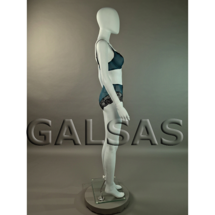 Female Full-Body Mannequin BF6-B-MAT, Matte White. Plastic. 3