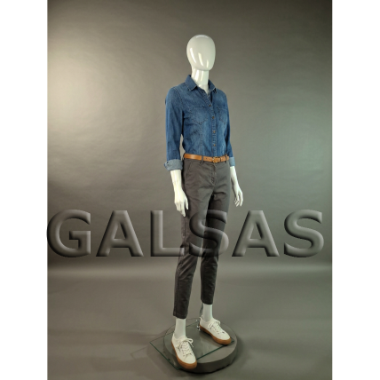 Female Full-Body Mannequin M1017D-B-BLIZG, Glossy White. Plastic. 5