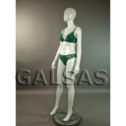 Female Full-Body Mannequin M1017D-B-BLIZG, Glossy White. Plastic. 3 Female Full-Body Mannequin M1017D-B-BLIZG, Glossy White. Plastic. 3
