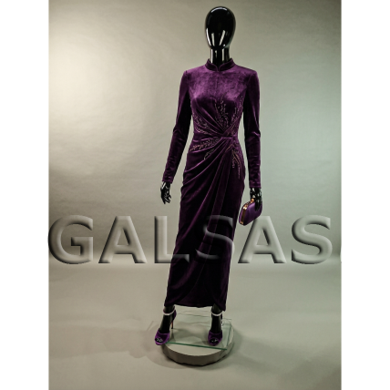 Female Full-Body Mannequin M1017D-J-BLIZG - full-body, glossy black. Plastic. 1