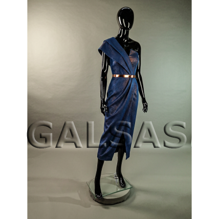 Female Full-Body Mannequin M1017D-J-BLIZG - full-body, glossy black. Plastic. 7