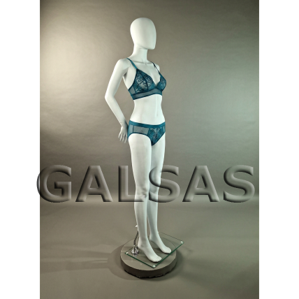 Female Full-Body Mannequin SF8-B-MAT - full-body, matte white. Plastic. 5