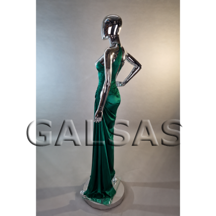Silver Female Full-Body Mannequin, BF17-SILVER - full-body, featureless face. Plastic. 5