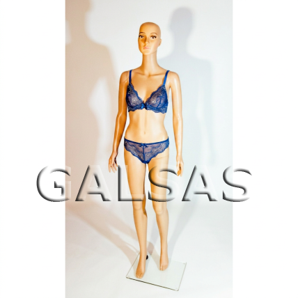 Female Full-Body Mannequin, Model XMA-010, with Face, Skin Tone 9