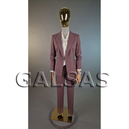 Female mannequin for clothing, stores, exhibitions - with wooden arms, linen-covered body, gold head - Model T65-Gold 3 Female mannequin for clothing, stores, exhibitions - with wooden arms, linen-covered body, gold head - Model T65-Gold 3