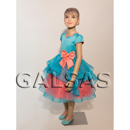 Child Full-Body Mannequin Girl 13-SUK-MER, with Face, Skin Tone. 4