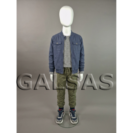 Child Mannequin VAI-B-MAT - Full-Body, Featureless Face, Matte White. H-147 cm 1