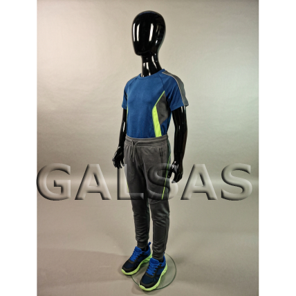 Child Full-Body Mannequin VAI-J-BLI-147 - featureless, glossy black. H-147 cm 3