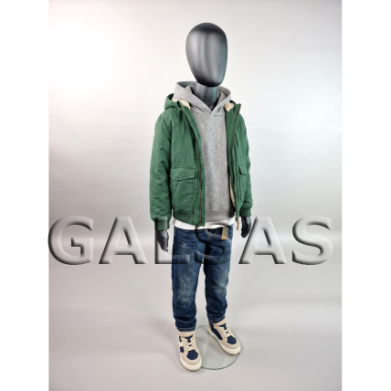 Child Full-Body Mannequin VAI-J-MAT, Featureless, Matte Black. H-147 cm 5