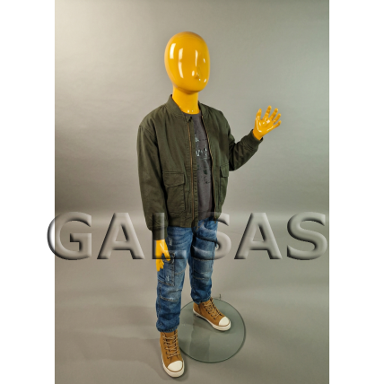 Child Full-Body Mannequin MAN-VAI-O, featureless, orange. 4 Child Full-Body Mannequin MAN-VAI-O, featureless, orange. 4