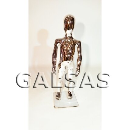 Child Mannequin VAI-SILVER-85 - full-body, silver color. Plastic