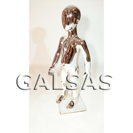 Child Mannequin VAI-SILVER-85 - full-body, silver color. Plastic 2